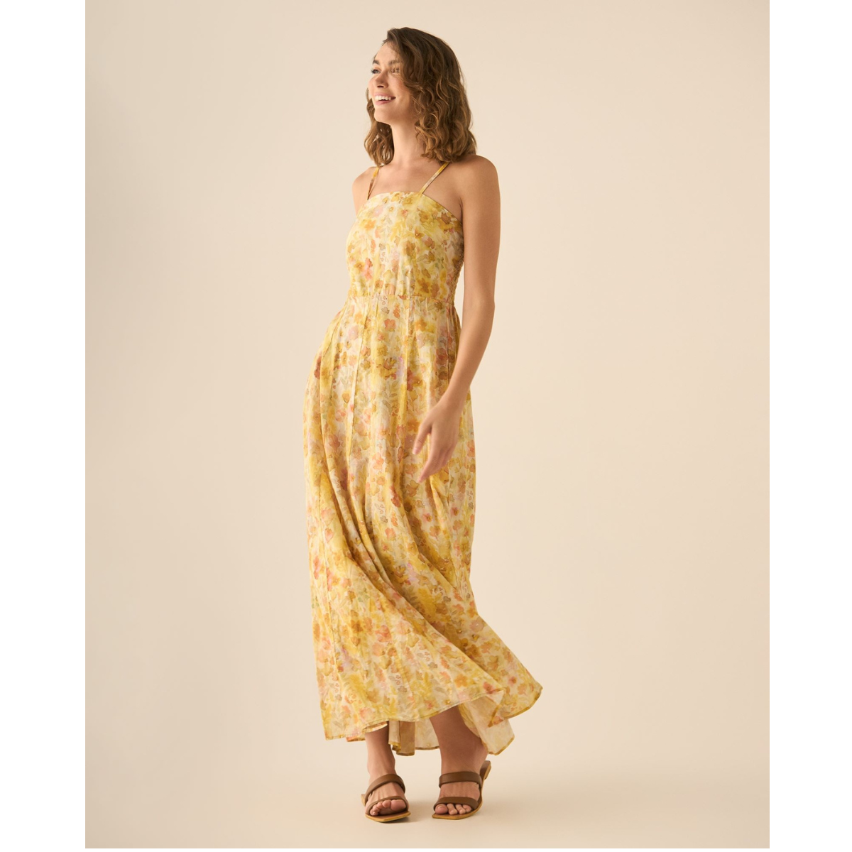 Esprit | Vestido Largo con Estampado de Flores para Mujer
