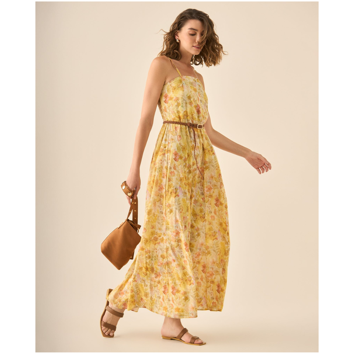 Esprit | Vestido Largo con Estampado de Flores para Mujer
