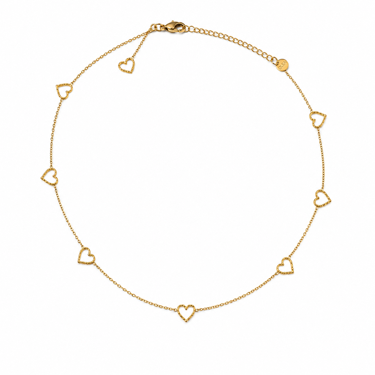 Olea | Pulsera Dorado de Corazones