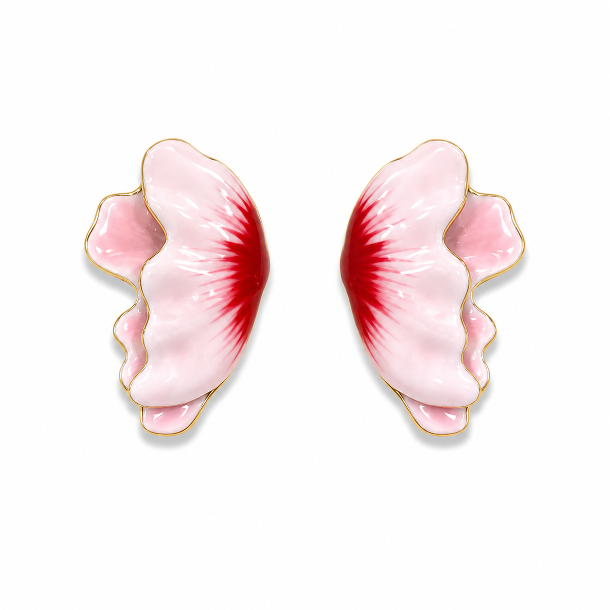 Olea | Aretes Florales Rosados y Rojos