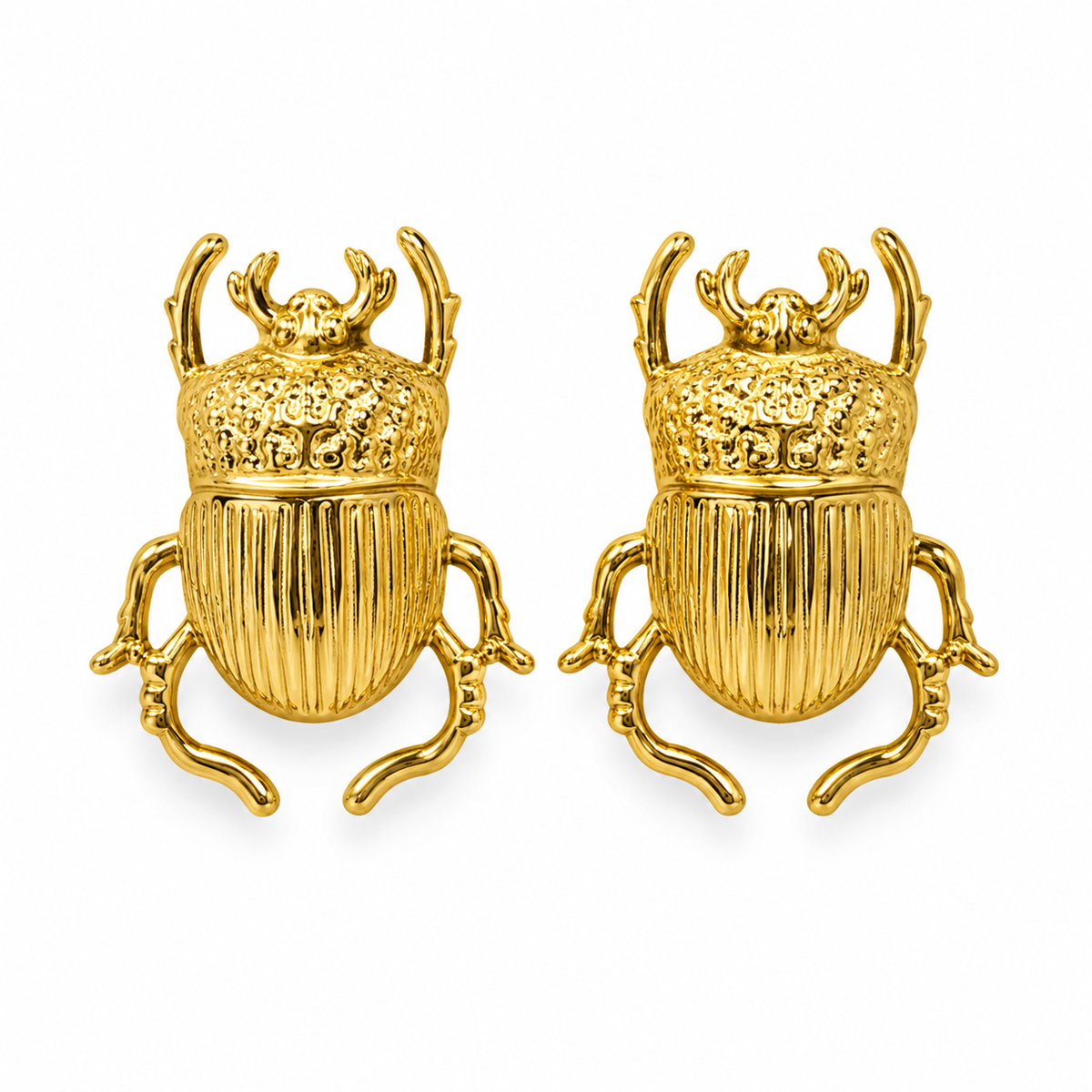 Olea | Aretes Dorados con Escarabajo