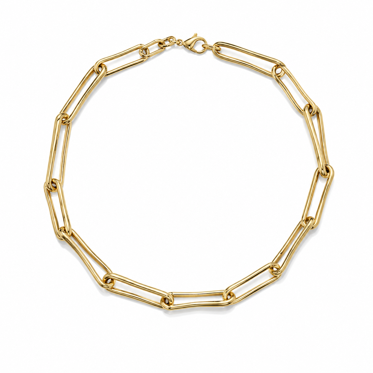 Olea | Pulsera de Eslabones Ovalados Martillados