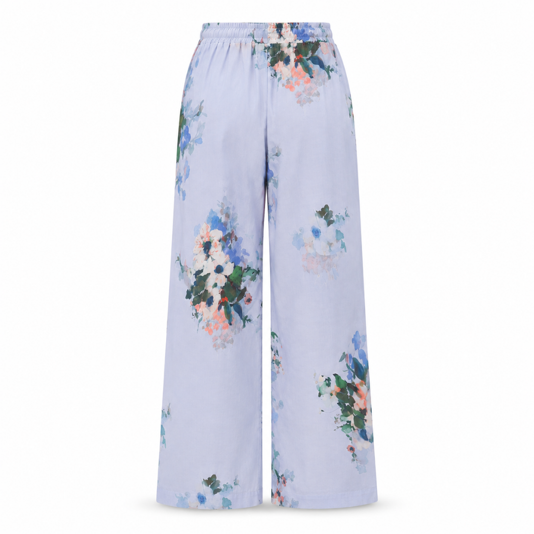 Olea Pantalón de pierna ancha floral