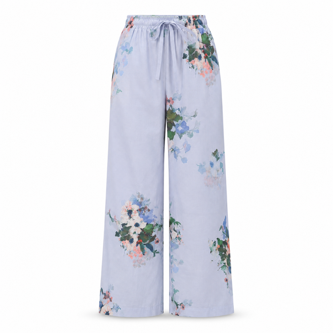 Olea Pantalón de pierna ancha floral