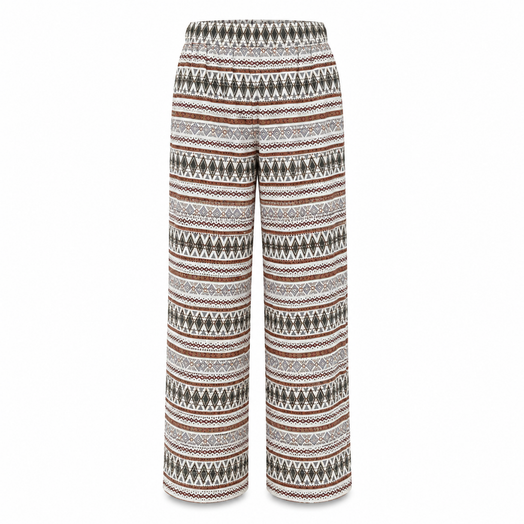 Olea Pantalón amplio estampado multicolor