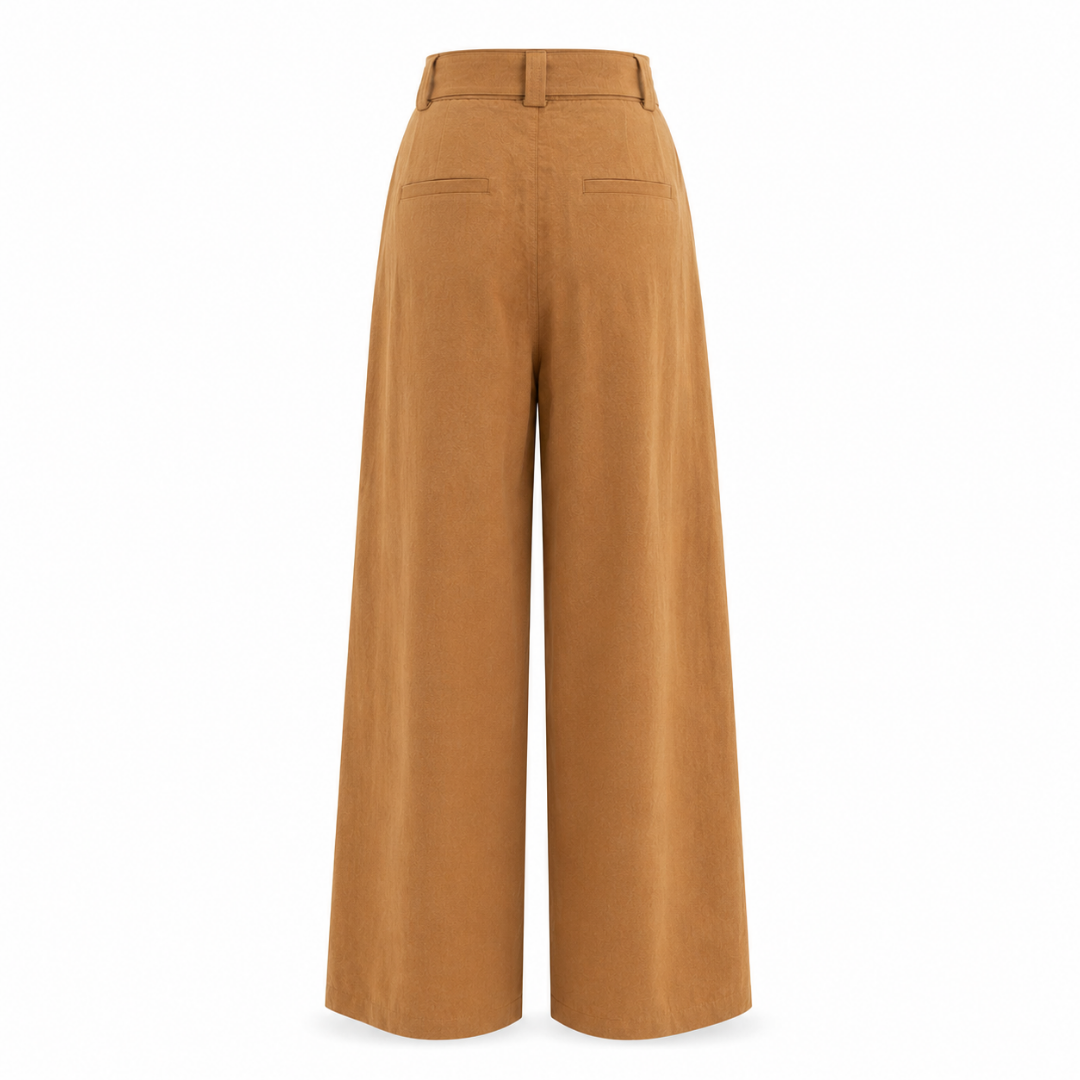 Olea | Pantalón Sastre Wide Leg con Cinturón para Dama