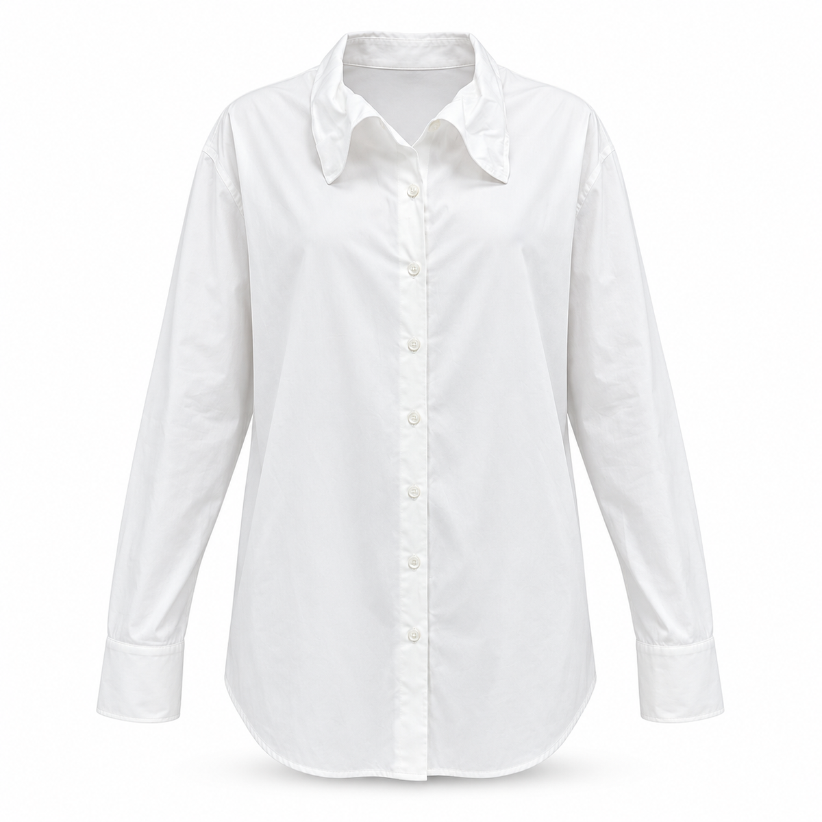 Olea | Camisa Blanca Clásica de Manga Larga para Dama