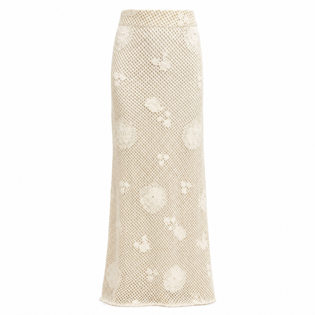 Olea | Falda larga de crochet  salvia
