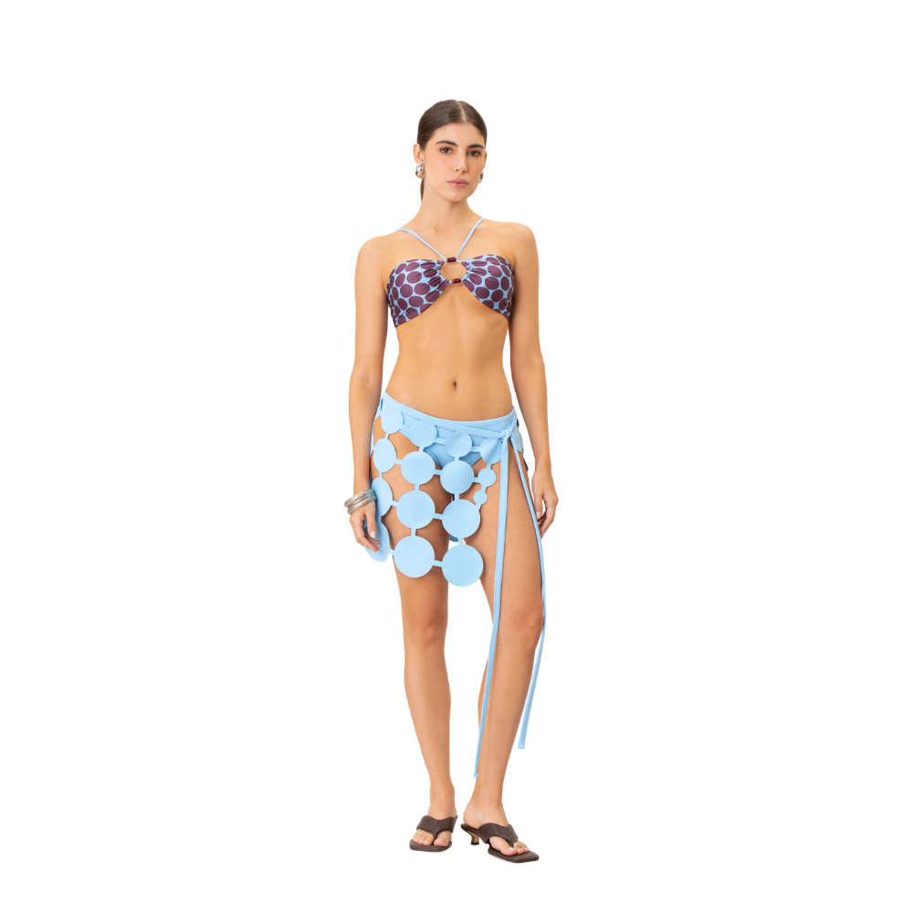Amalia Short Skirt Para Dama Onda de Mar baby blue - vista 1
