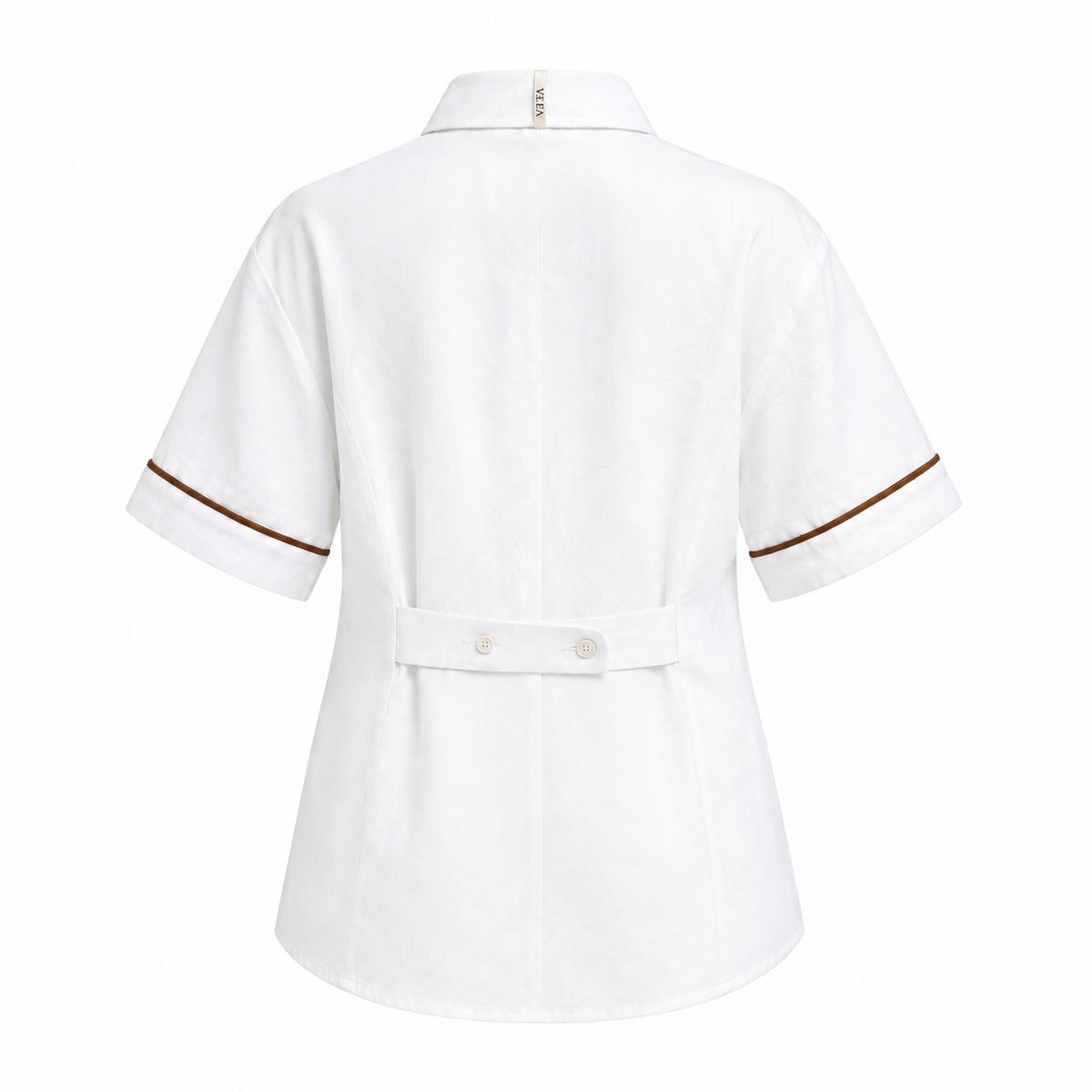 Olea | Blusa Camisera Blanca con Bordado Ornamental para Dama