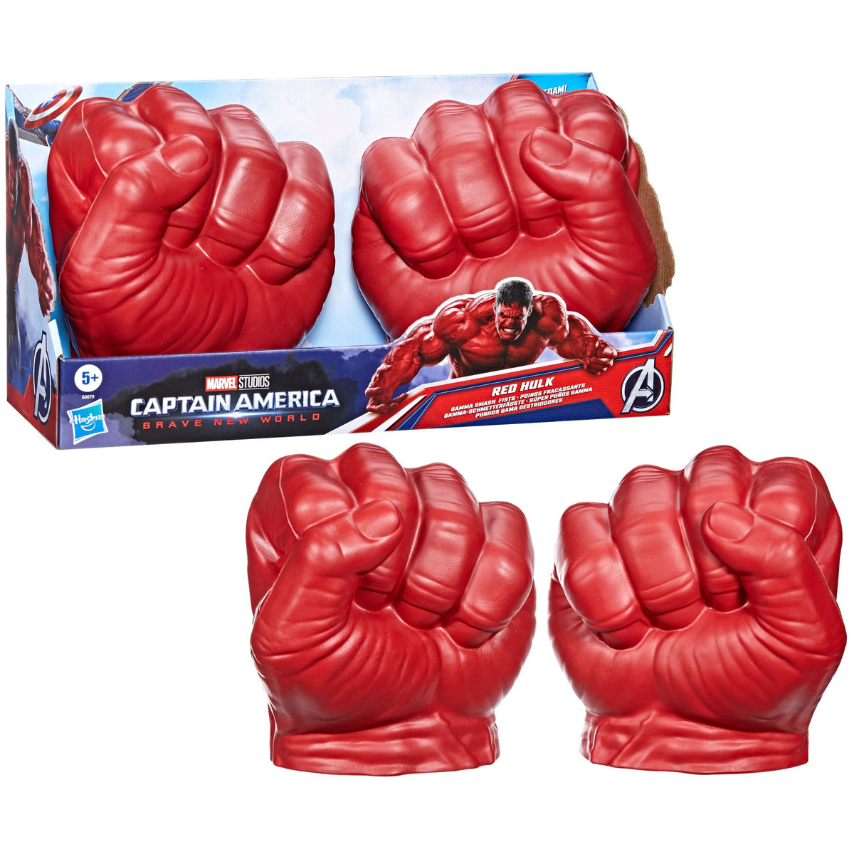 Marvel | Avengers Capitán América Brave New World Red Hulk Puños Gamma Smash