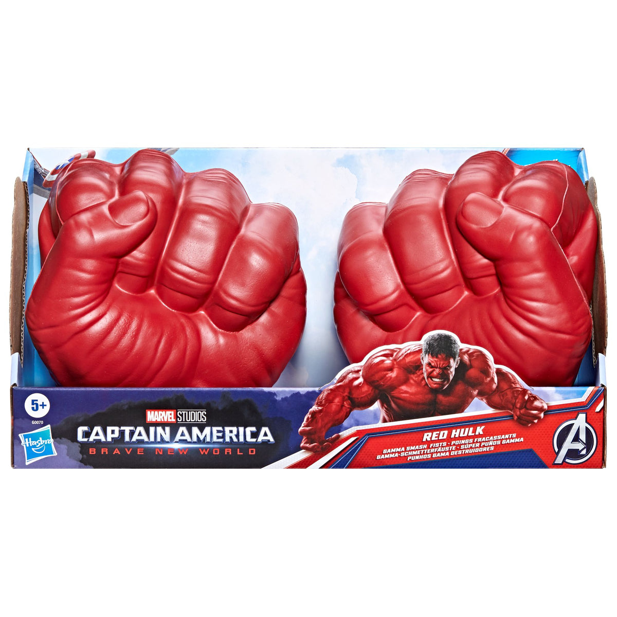 Marvel | Avengers Capitán América Brave New World Red Hulk Puños Gamma Smash