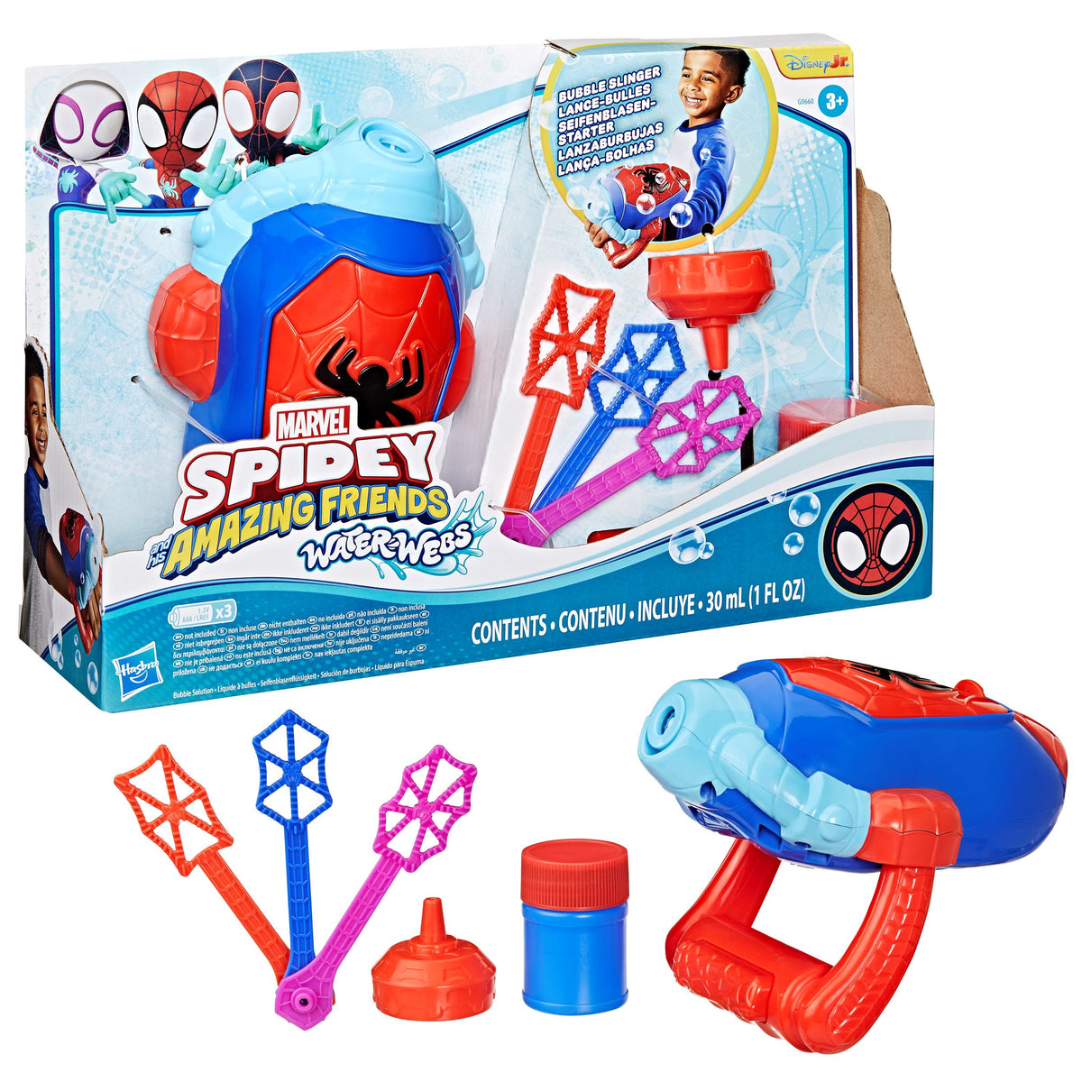 Marvel Spidey and His Amazing Friends Water Webs Bubble Slinger