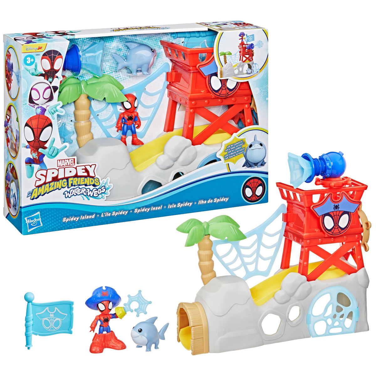 Marvel Spidey and his Amazing Friends Toys Water Webs Spidey Island