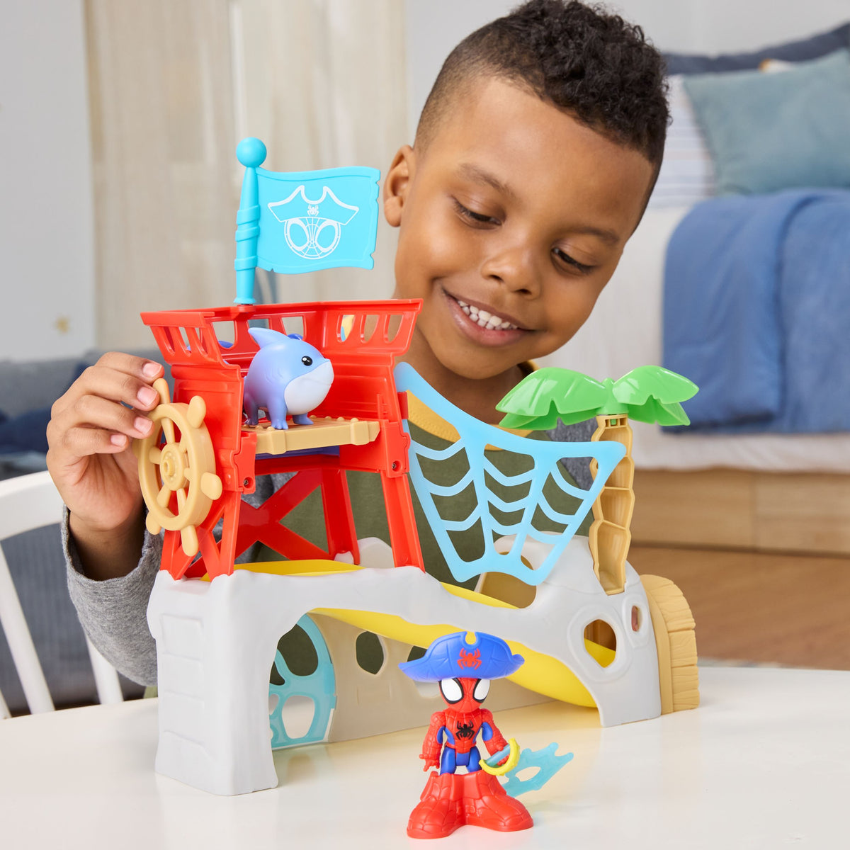 Marvel Spidey and his Amazing Friends Toys Water Webs Spidey Island