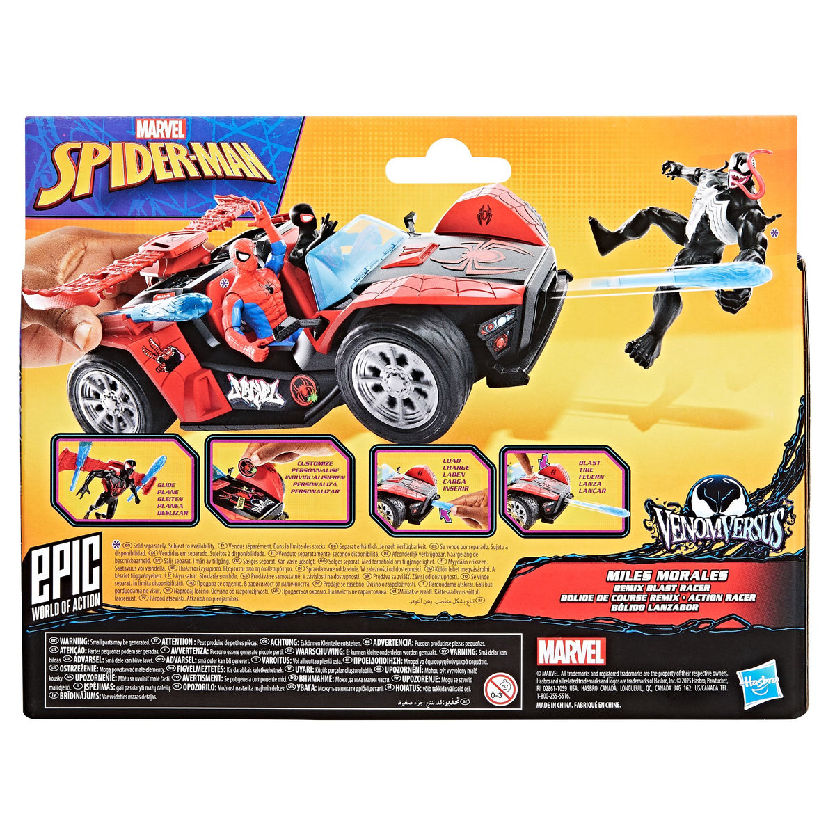 Marvel | Spider-Man VenomVersus Epic World of Action Miles Morales Remix Blast Racer