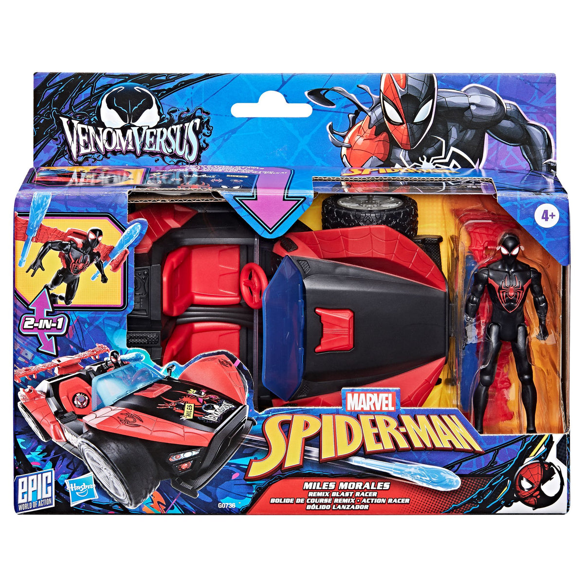 Marvel | Spider-Man VenomVersus Epic World of Action Miles Morales Remix Blast Racer