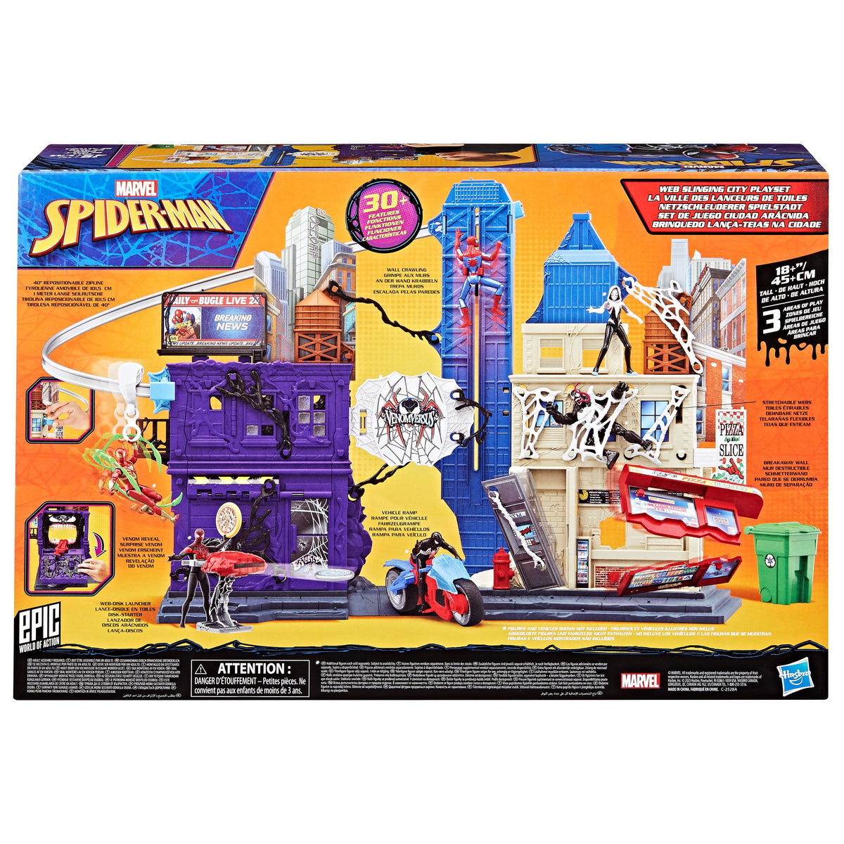 Marvel Spider-Man Venom Versus Web Slinging City Playset