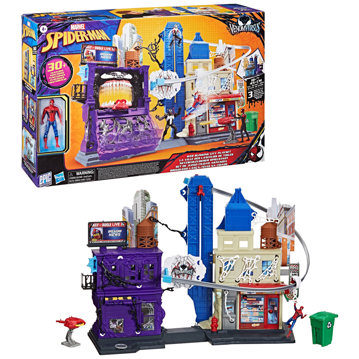 Marvel Spider-Man Venom Versus Web Slinging City Playset