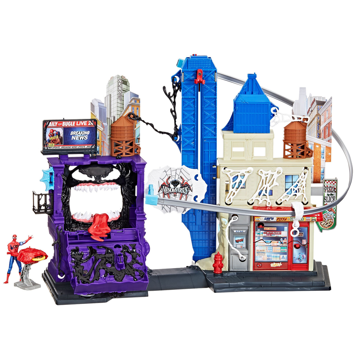 Marvel Spider-Man Venom Versus Web Slinging City Playset