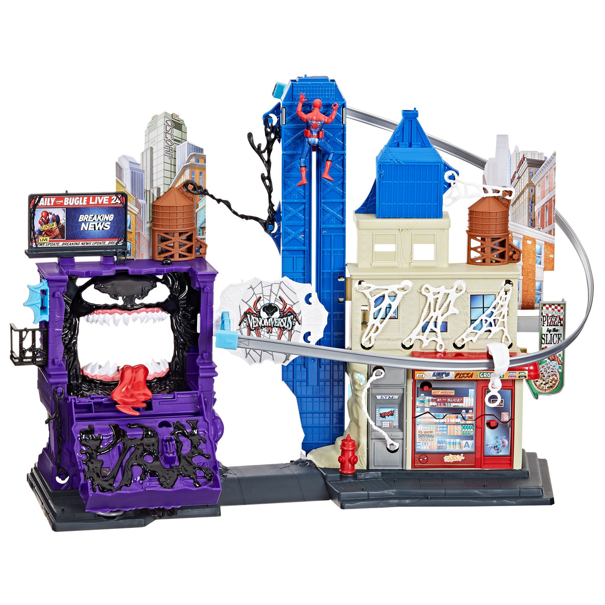 Marvel Spider-Man Venom Versus Web Slinging City Playset