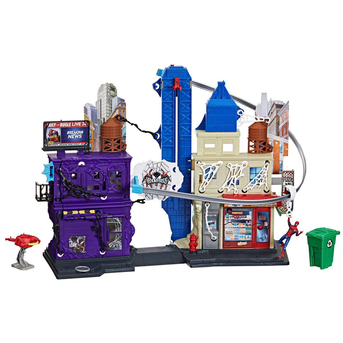 Marvel Spider-Man Venom Versus Web Slinging City Playset