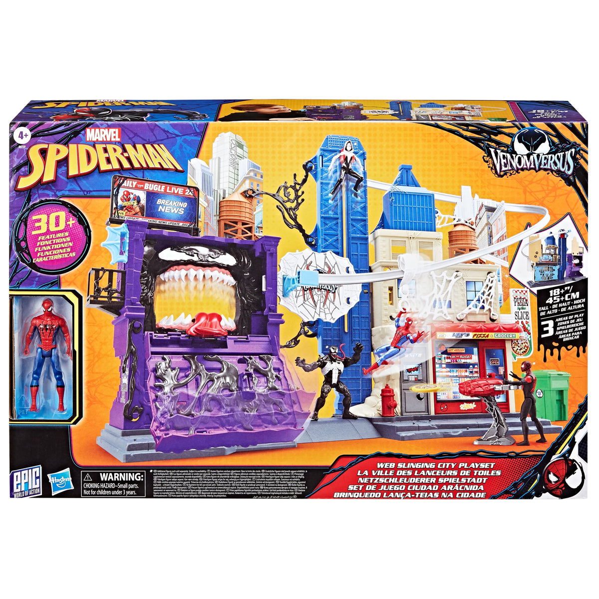 Marvel Spider-Man Venom Versus Web Slinging City Playset