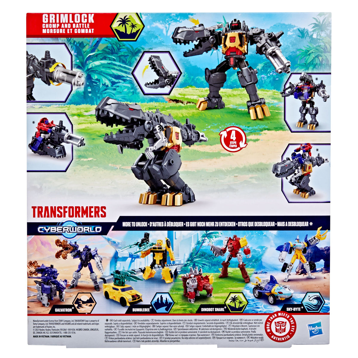 Transformers CYBERWORLD Grimlock Chomp &amp; Battle