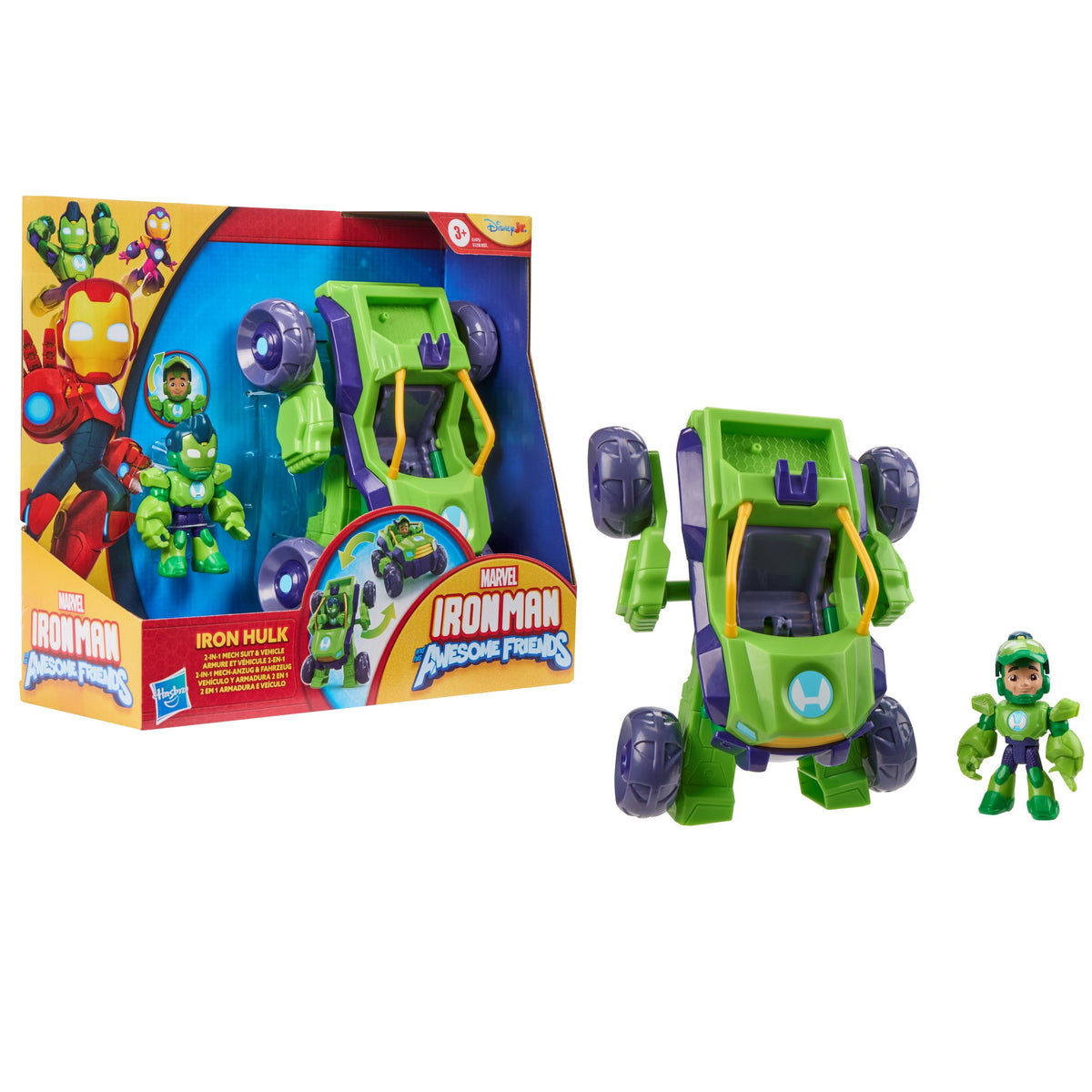Iron Man And His Awesome Friends | Iron Hulk 2-In-1 Mech Suit & Vehicle