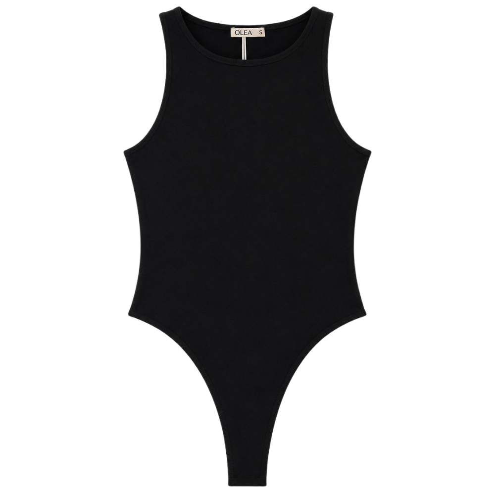 Olea | Body Sin Mangas de Cuello Alto Estilo Minimalista para Dama