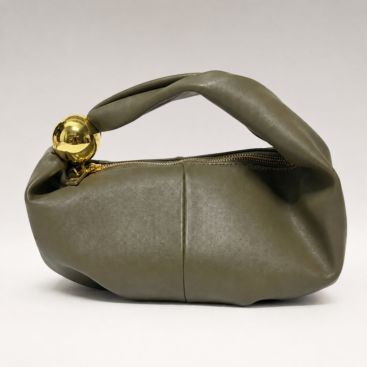 OLEA | Cartera de Hombro Escultural Oliva