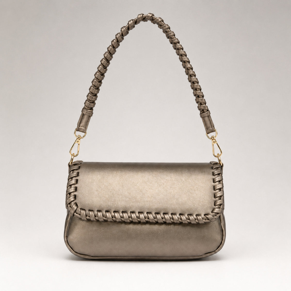 OLEA | Cartera Baguette Metalizada Bronce