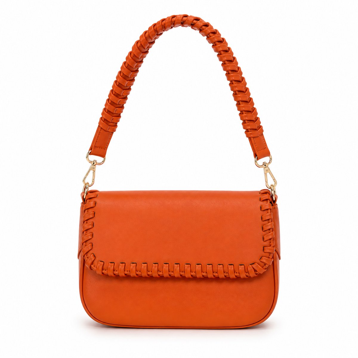 OLEA | Cartera Baguette Metalizada Chocolate