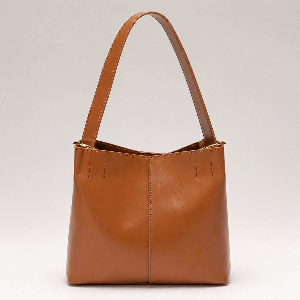 OLEA Bolso de Hombro Minimalista Marrón
