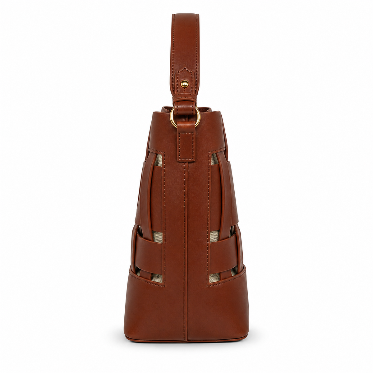 Olea Bolso Bucket Café Tejido para Mujer