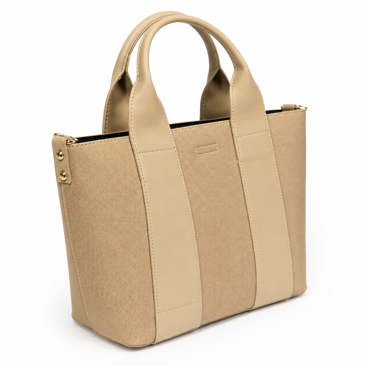 OLEA | Tote Bicolor con Paneles Caqui