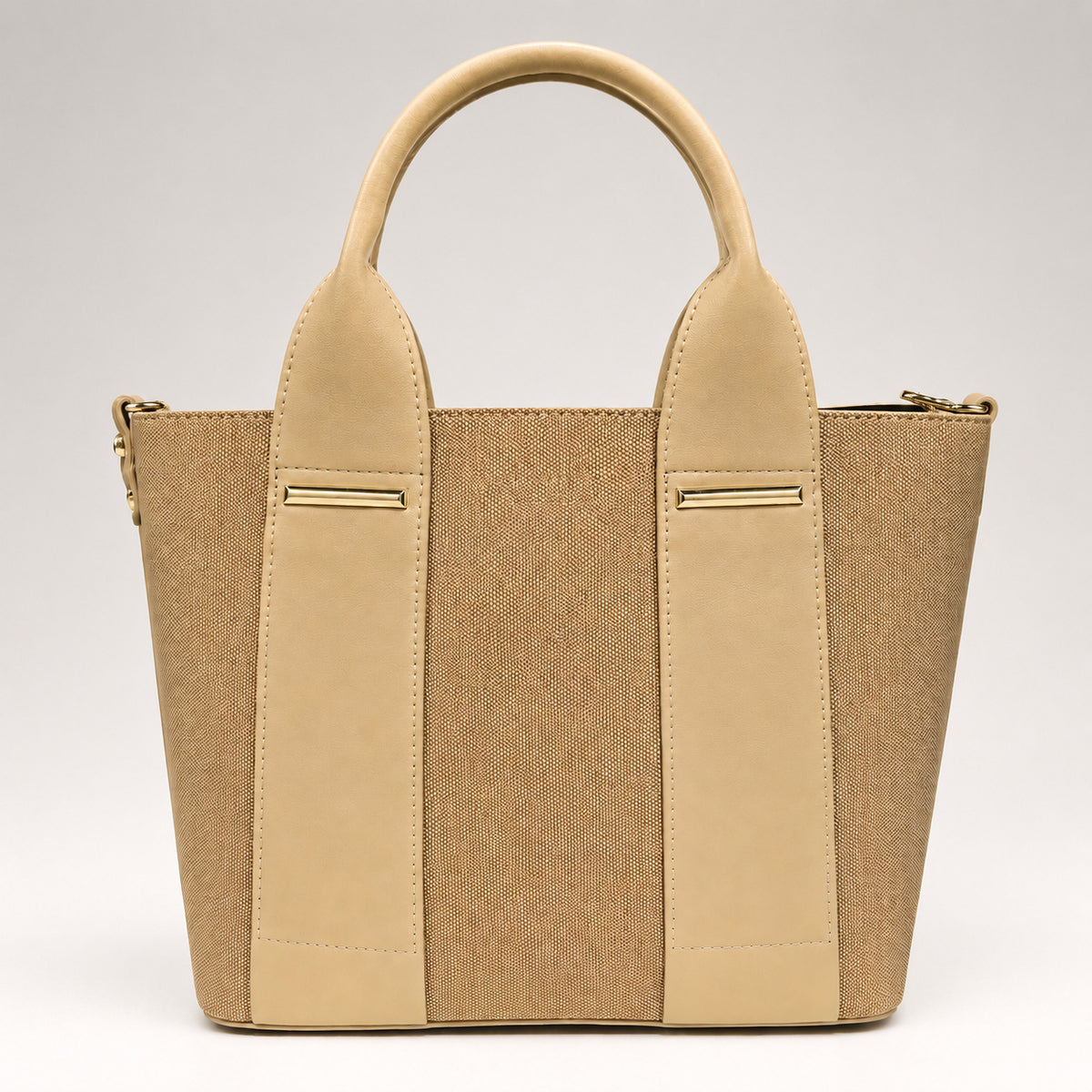 OLEA | Tote Bicolor con Paneles Caqui