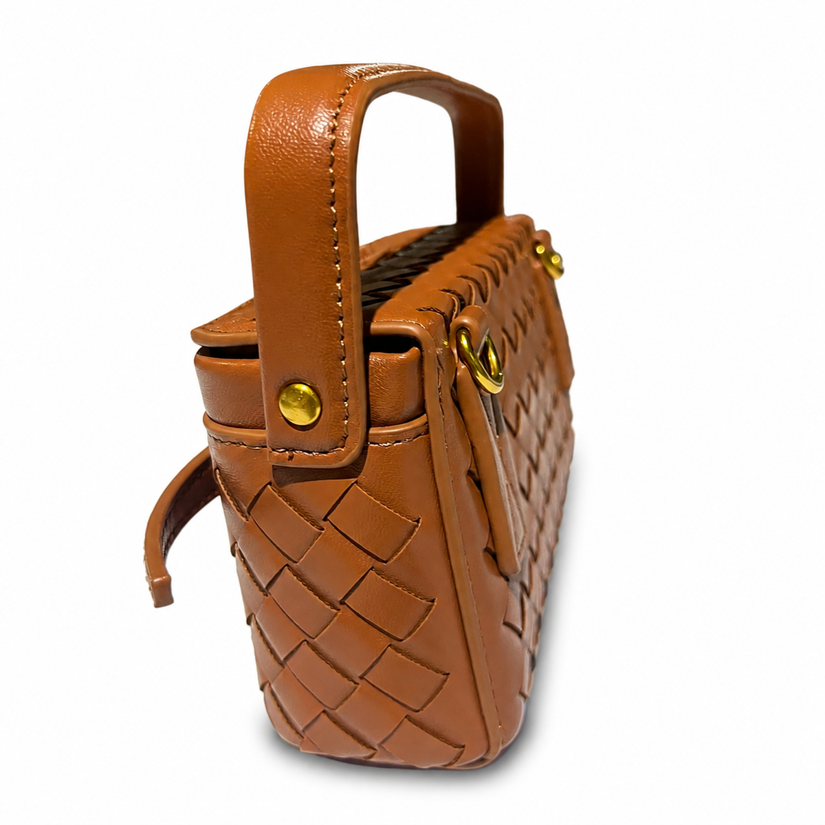 OLEA | Cartera Estructurada Tejida Marrón