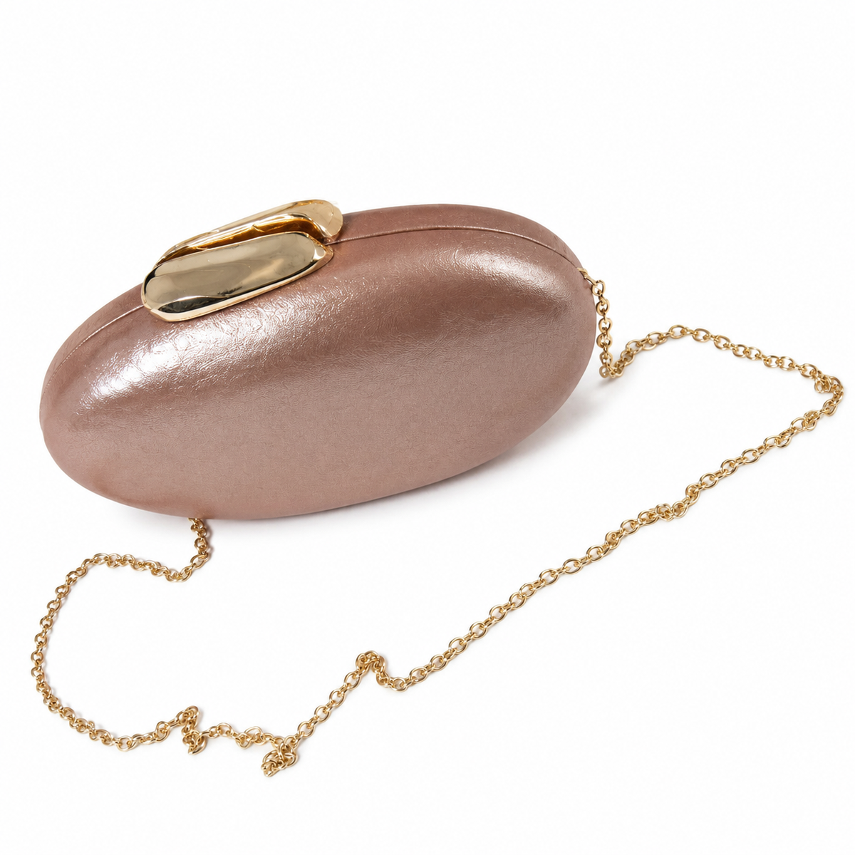 OLEA | Clutch Ovalado Satinado Rosa