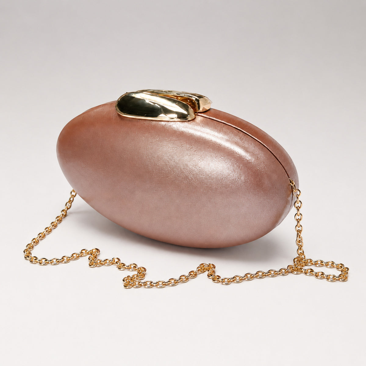 OLEA | Clutch Ovalado Satinado Rosa