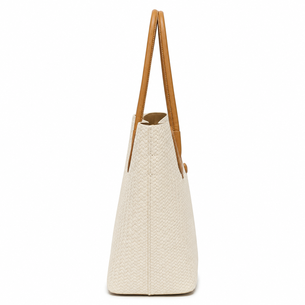 OLEA | Tote Bicolor Texturizado Beige