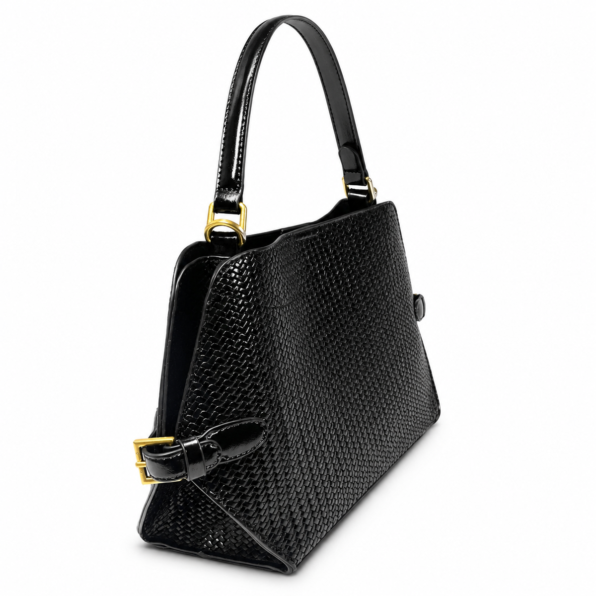 OLEA | Cartera Hobo Texturizada Negra