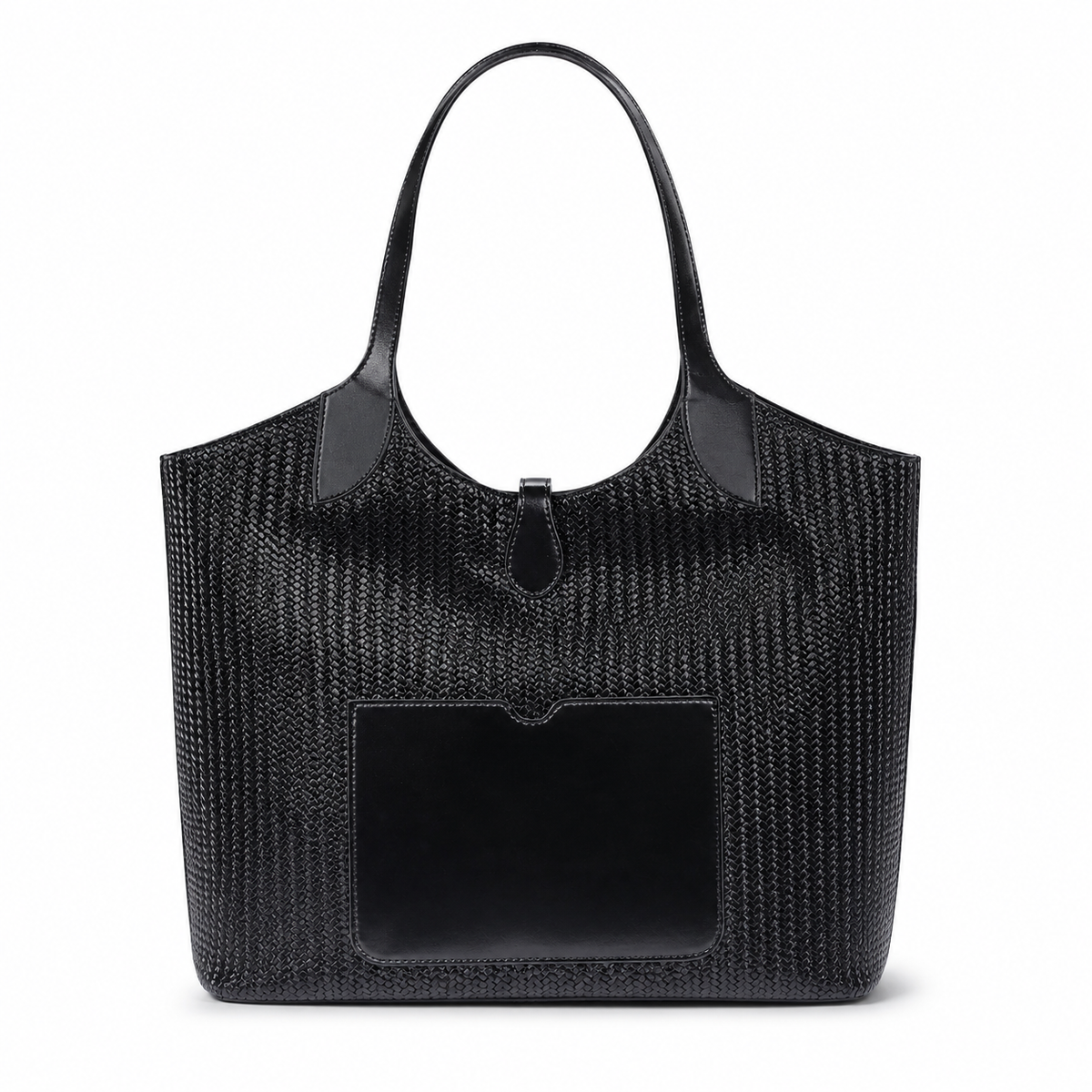 OLEA | Tote Tejido de Asas Largas Negro