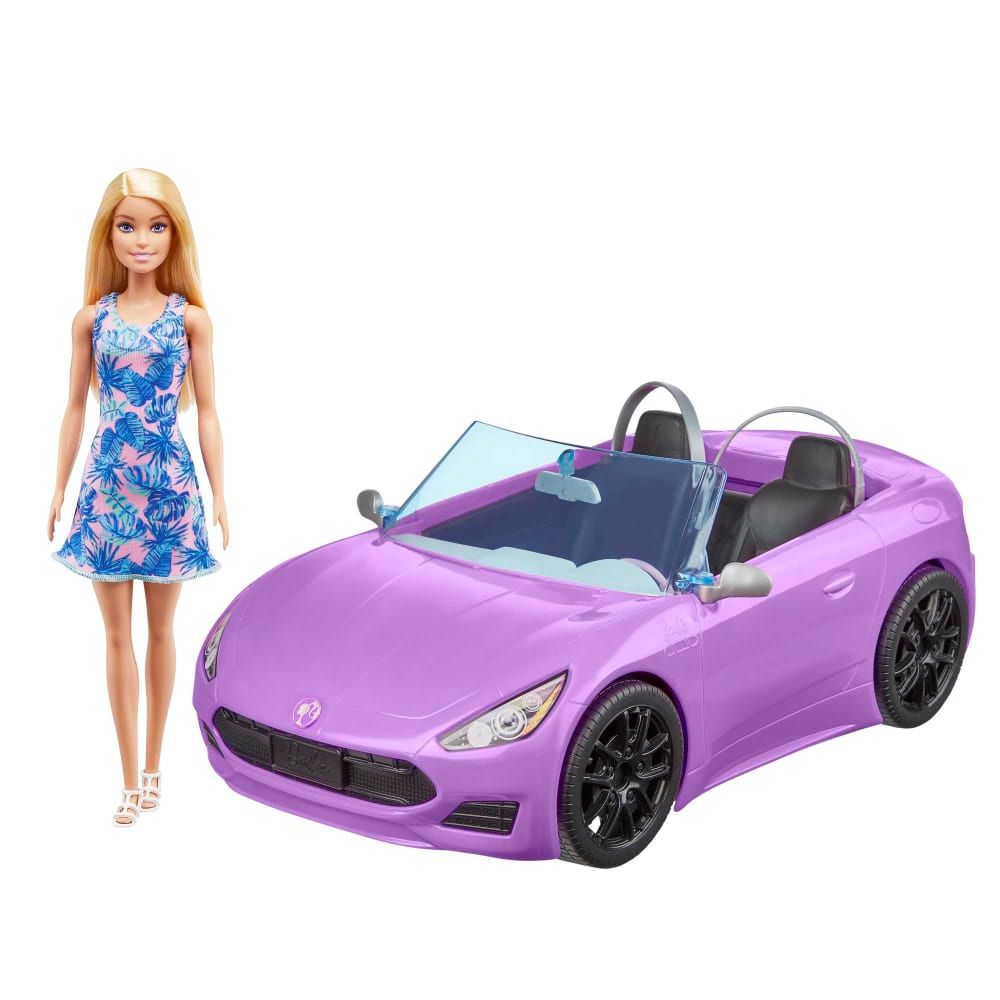 Barbie | Convertible Morado con Muñeca