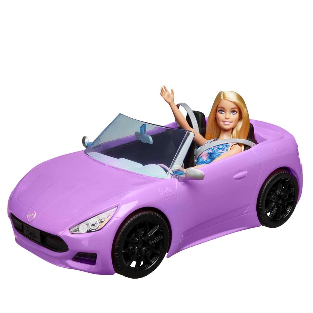 Barbie | Convertible Morado con Muñeca