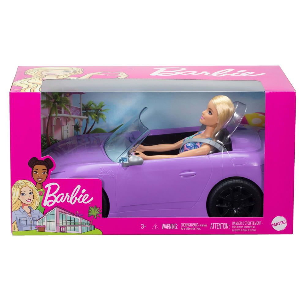 Barbie | Convertible Morado con Muñeca