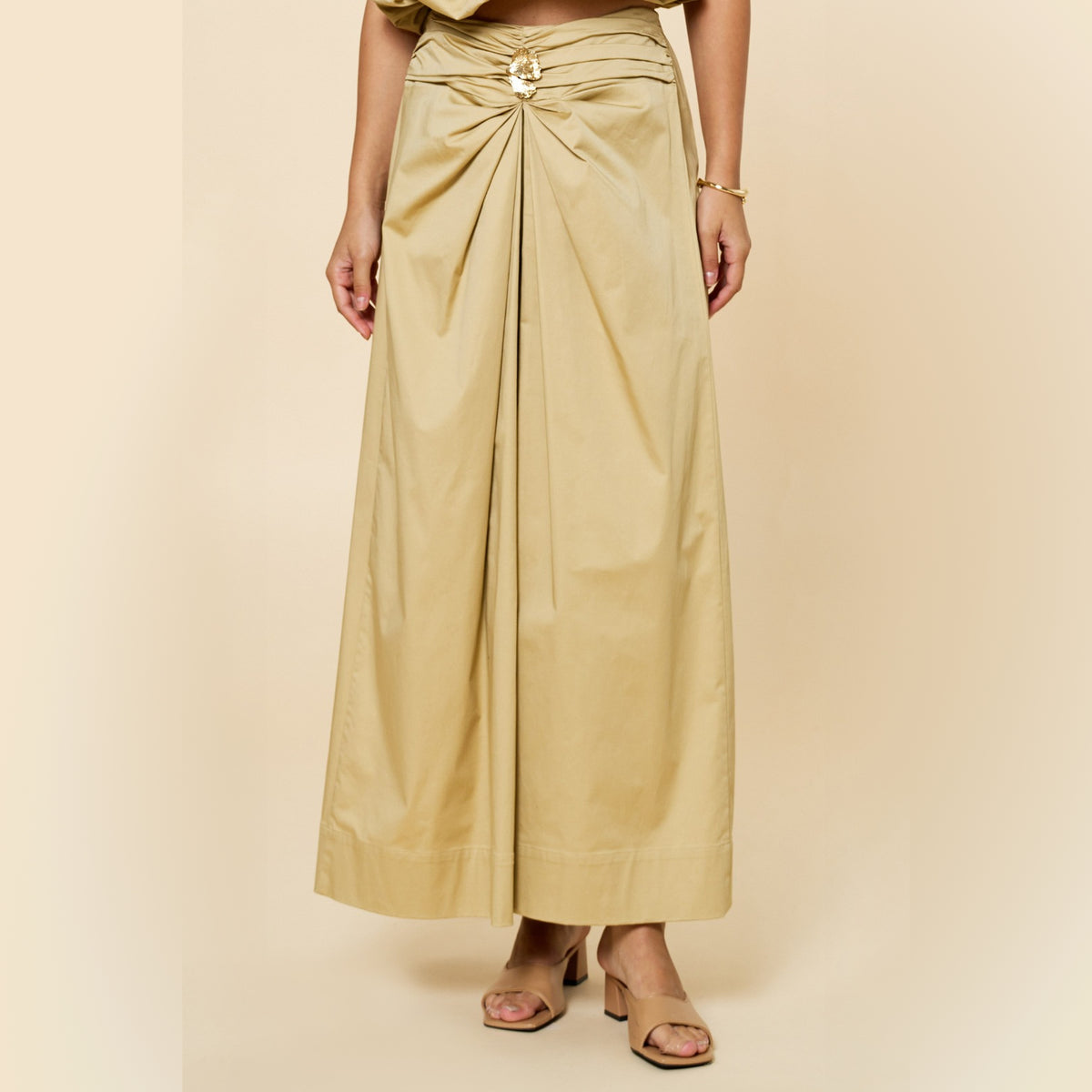 Falda Maxi Fruncida para Dama