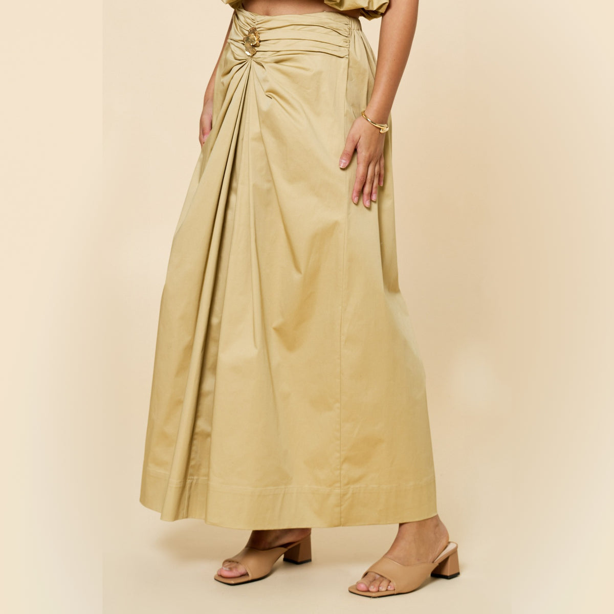 Falda Maxi Fruncida para Dama