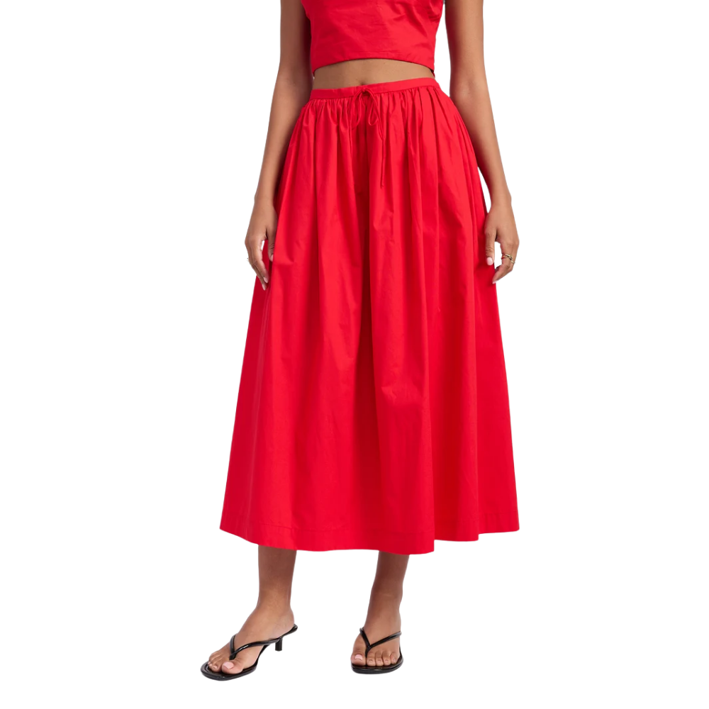 Falda Midi Fruncida para Dama