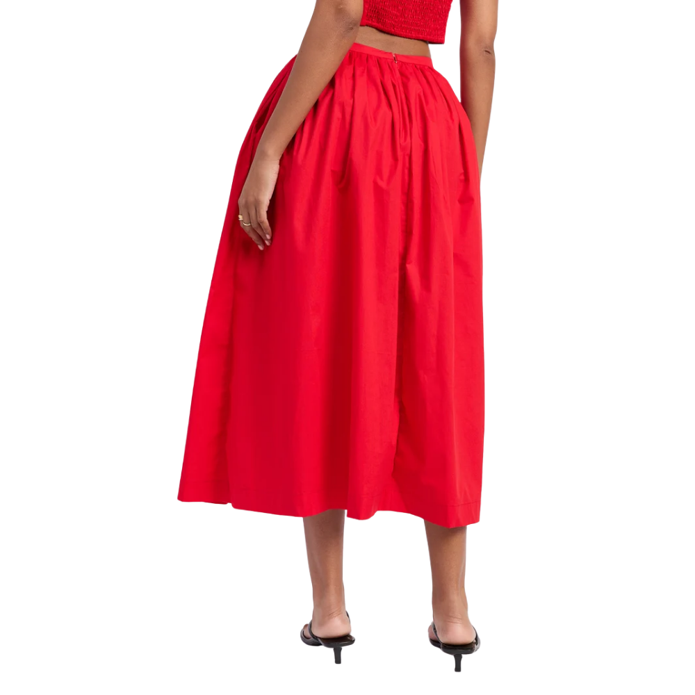 Falda Midi Fruncida para Dama